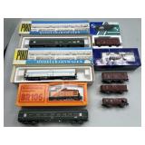Diesel Locomotive Engine & Train Cars