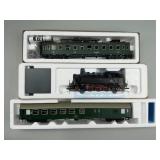 Locomotive Enginr, Passenger Car & Baggage Car.