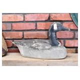 Large Rustic Wood Carved Goose