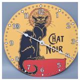 Chat Noir Black Cat Round Wall Clock