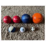 (8) Assorted Sports Balls, Basketball