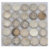 (25) 1947-1964 Roosevelt 90% Silver Dimes