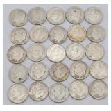 (25) 1946-1964 Roosevelt 90% Silver Dimes
