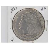 1921-P Morgan Silver Dollar - AU