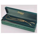 Italy 14K Gold Herringbone 30" Necklace 7.1 grams