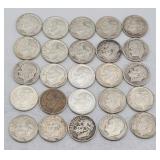 (25) 1946-1964 Roosevelt 90% Silver Dimes