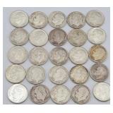 (25) 1949-1964 Roosevelt 90% Silver Dimes