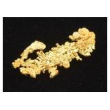 Crystalline Gold Nugget Specimen 2.56 grams 1"
