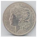 1921-P Morgan Silver Dollar - AU