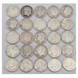 (25) 1946-1964 Roosevelt 90% Silver Dimes