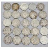 (25) 1946-1964 Roosevelt 90% Silver Dimes