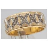 Art Carved 14K Gold Ladies Sz 6 Wedding Ring 4.8g