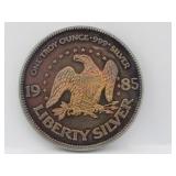 1985 Liberty 1 Troy Ounce .999 Silver Coin