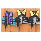 (3) Life Vests Adult L / XL Body Glove, Tiger ...