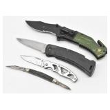 (4) Pocket Knives: US Army Tactical, Sabre, Gerber