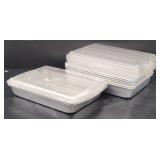 (8) Aluminum Foil Pans w/Clear Plastic Lids
