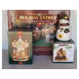 Christmas Train, Globe, Snowman & Carousell