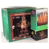 4 ft Lighted Angel & 7.5 ft Tree Yard Ornaments