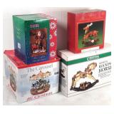 (4) Christmas Decor Figurines w/Boxes