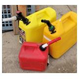(3) Diesel / Gasoline Cans w/ Spouts  (mostly