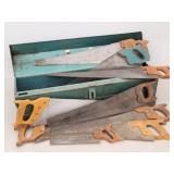 Various Saws& metal Tool Box...