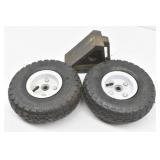 Solid Rubber Wheel Chock & 2-10" Pneumatic Tires