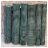 (6) Rolls of Green Wire Mesh