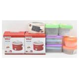 (2) Slow Cookers 1.5 qt, Bacon Press, Fit & Fresh