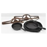 (2) Traps & Cast Iron Skillets