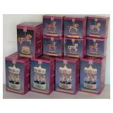 (9) Musical Loveable Revolving Carousel Figurines