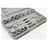 (21pc) Socket Wrench Set 3/4" Drive 7/8"-2" & Case