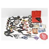Various Clamps, Wire Wheels, Scissors, Bits