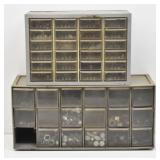 (2) Small Parts Tabletop Organizers w/ Contents