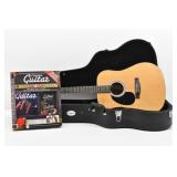 Rogue Acoustic Guitar, Case & Guitar Book & DVD