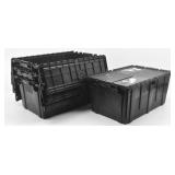 (4) Black Flip Top Totes