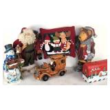Christmas Santa, Snowman, Mail Box, Santa Jalopy +