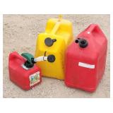 (2) Gasoline Cans w/ Spouts & Diesel Can