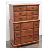 L.A. Period Maple Colonial Style Chest on Chest