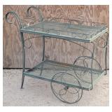 Wrought Iron Patio Serving Cart