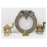 Elephant Mirror Frame & Camel Figurines