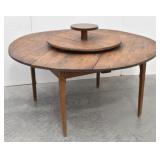 Primitive Table w/built-in Lazy Susan