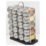 Twenty Jar Tabletop Spice Rack Chrome & Black
