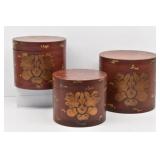 (3) Nesting Round Decor Boxes