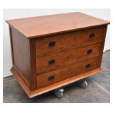 Wooden Armoire Three-Drawer/Double Door Cabinet