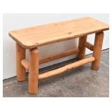 Rustic Log Bench or Coffee Table