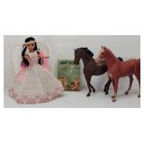 Native American Indian Doll, 2 Toy Horses, Boy ...