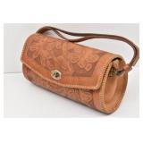 Tooled Leather Purse Handbag