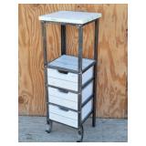 Metal / Wood Utility Storage w/ 3 drawers
