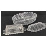 American Fostoria Lidded Butter Dish, Divided...