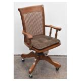 Cane-back Office Chair / Swivel Base